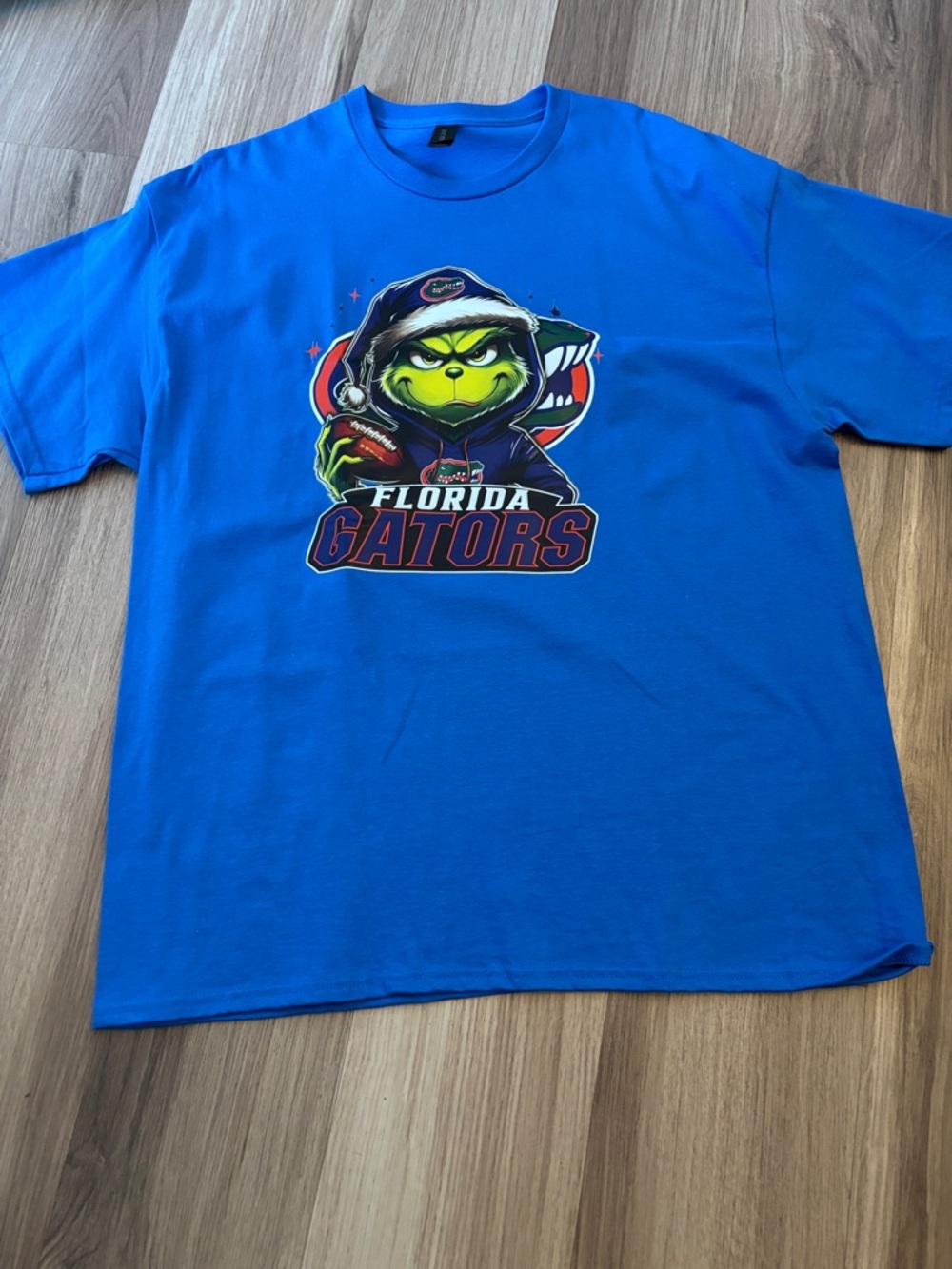 Gildan Bright Blue Christmas Grinch Florida Gators Graphic Tee
